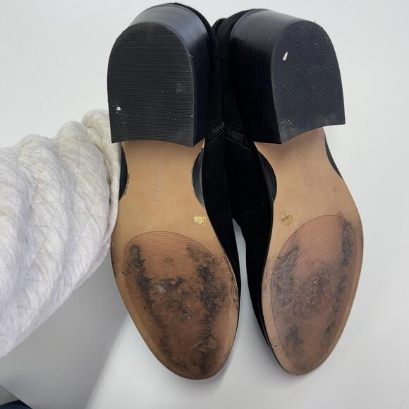 Vince Camuto Boots Womens Size 12 Black Suede Ankle Zip Harness Western PANTHEA - Picture 6 of 10